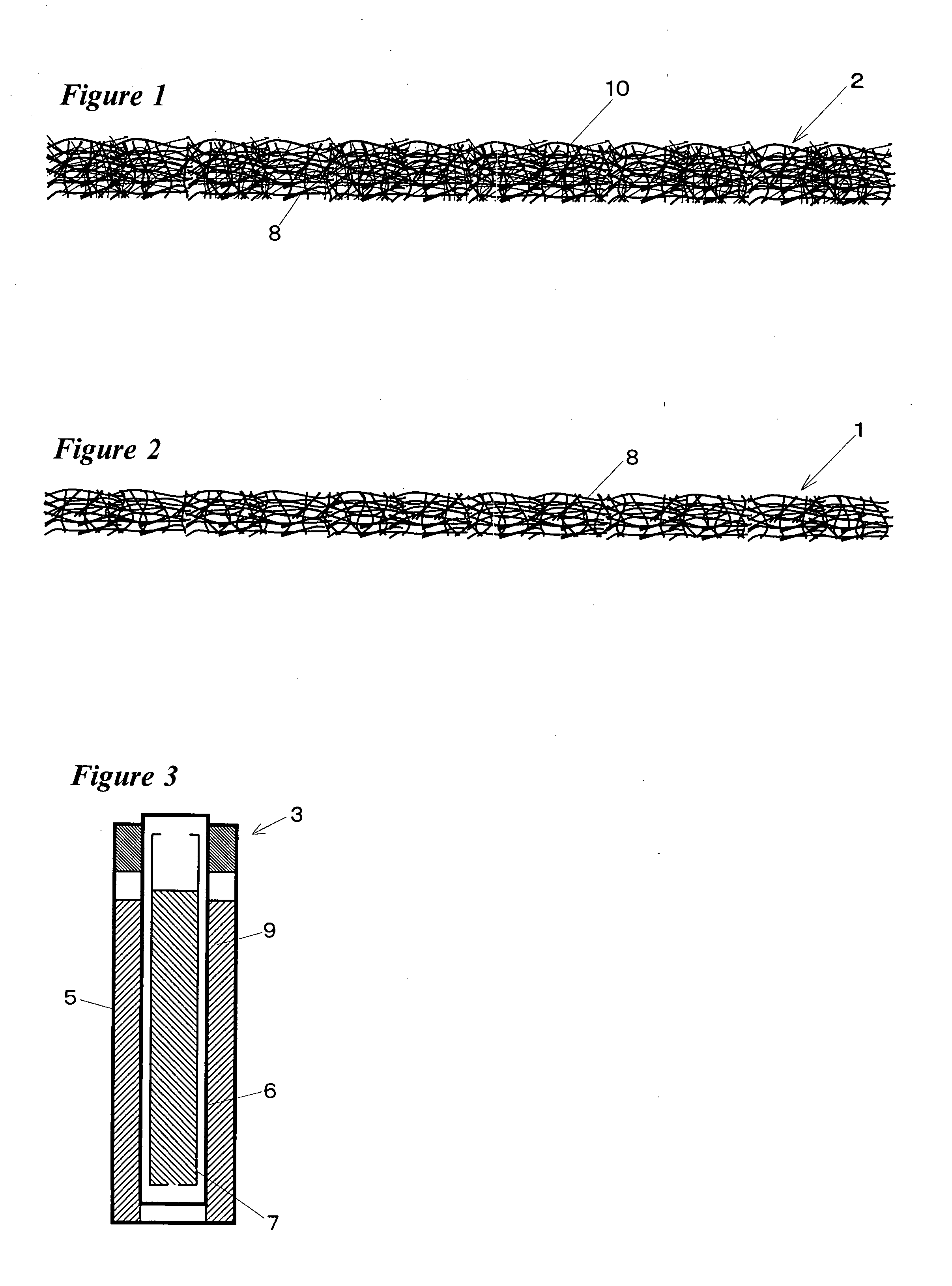 Felt Precursor of Electric Conductor for Electrodes and Method for Manufacturing the Electric Conductor