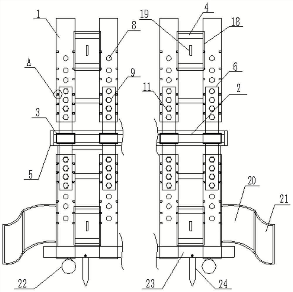 A temporary support device used in tunnel excavation and its implementation method