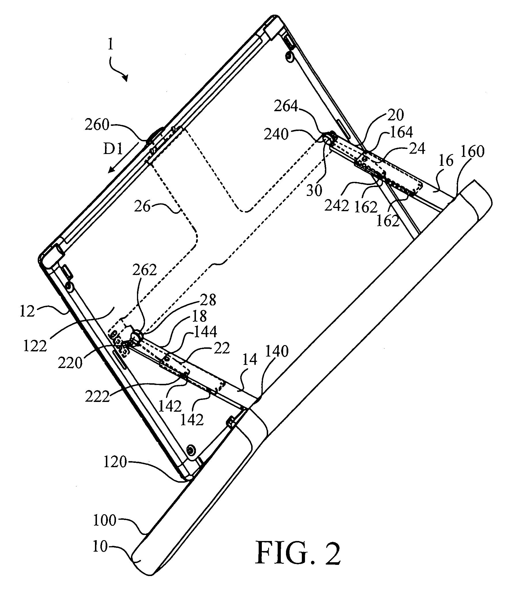 Portable electronic apparatus with adjustable display panel