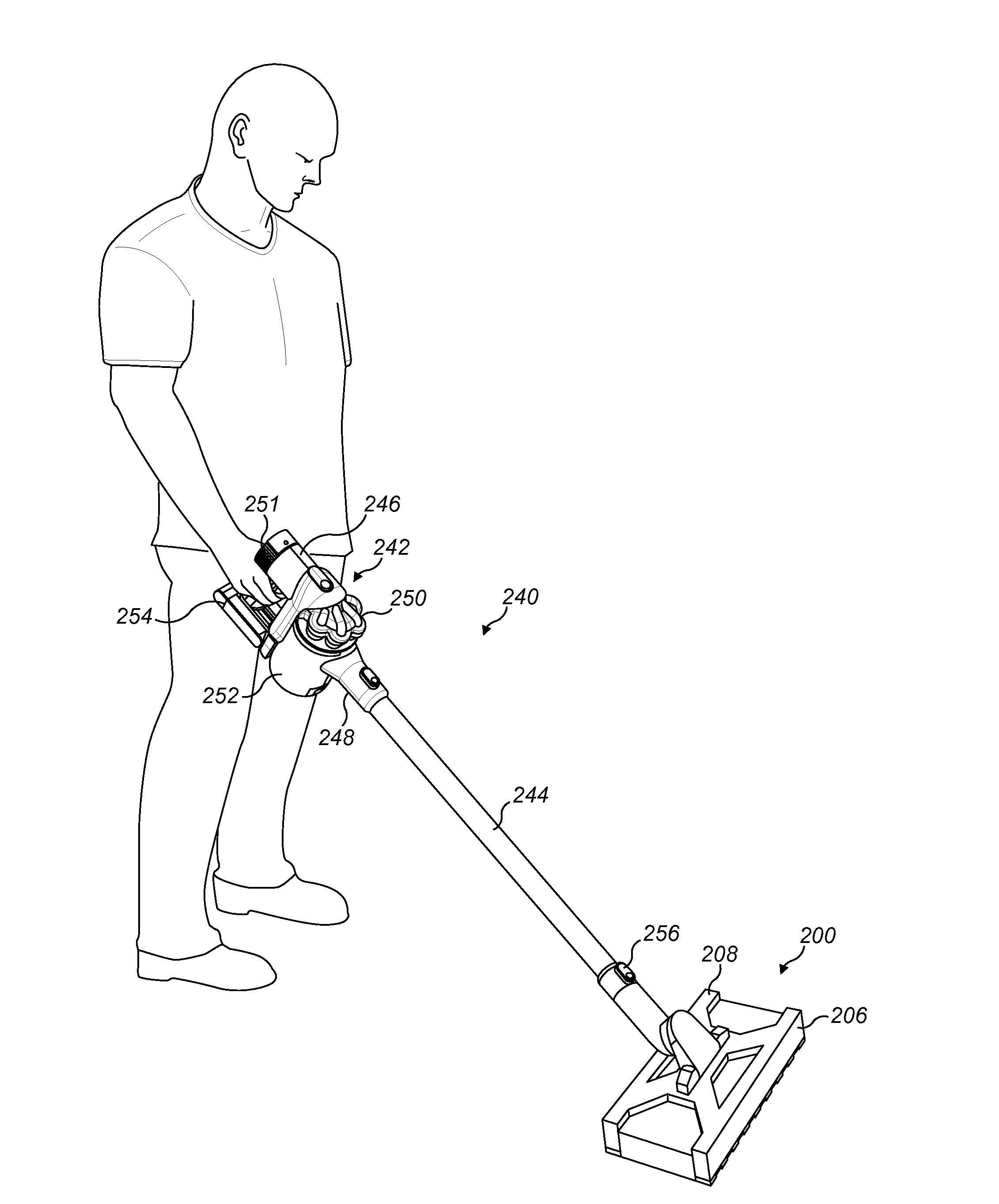 Floor tool for a vacuum cleaning appliance