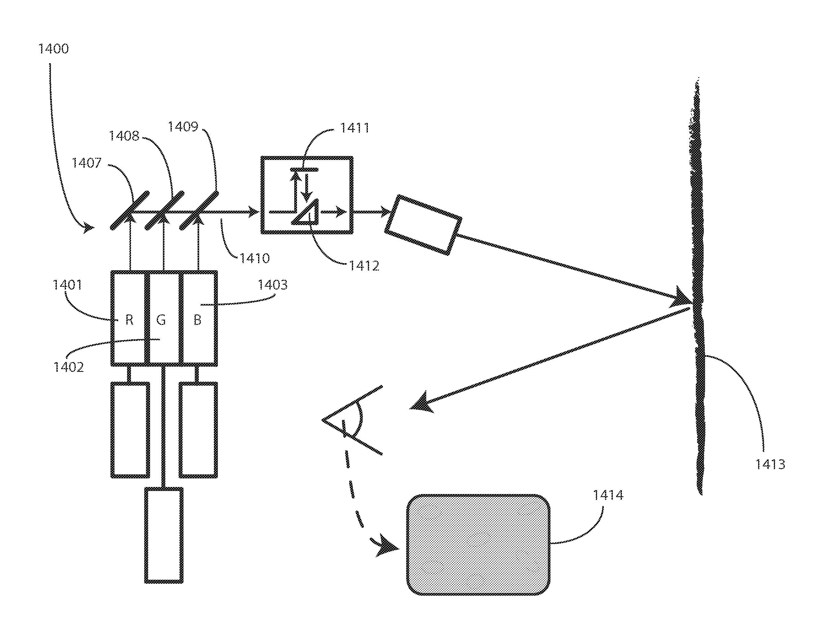 Projection System Using High-Frequency Drive Modulation to Reduce Perceived Speckle