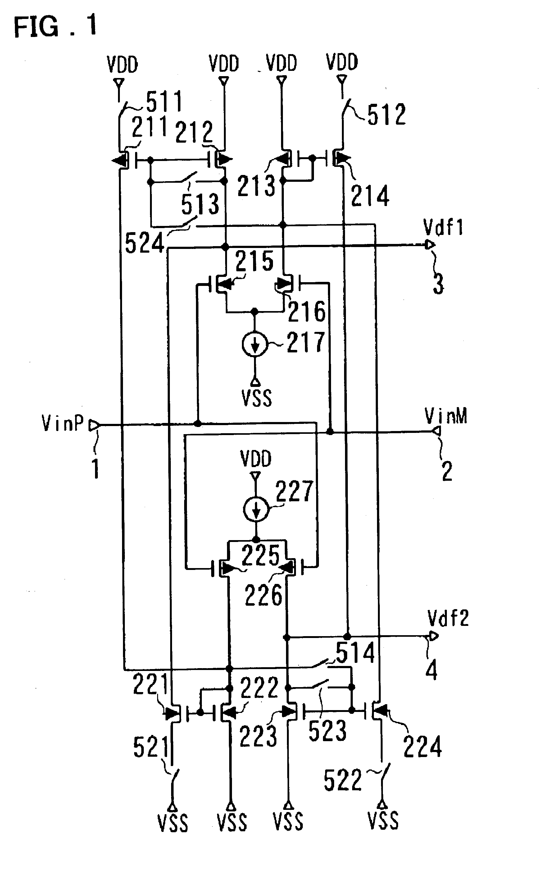 Differential circuit, amplifier circuit, and display device using the amplifier circuit
