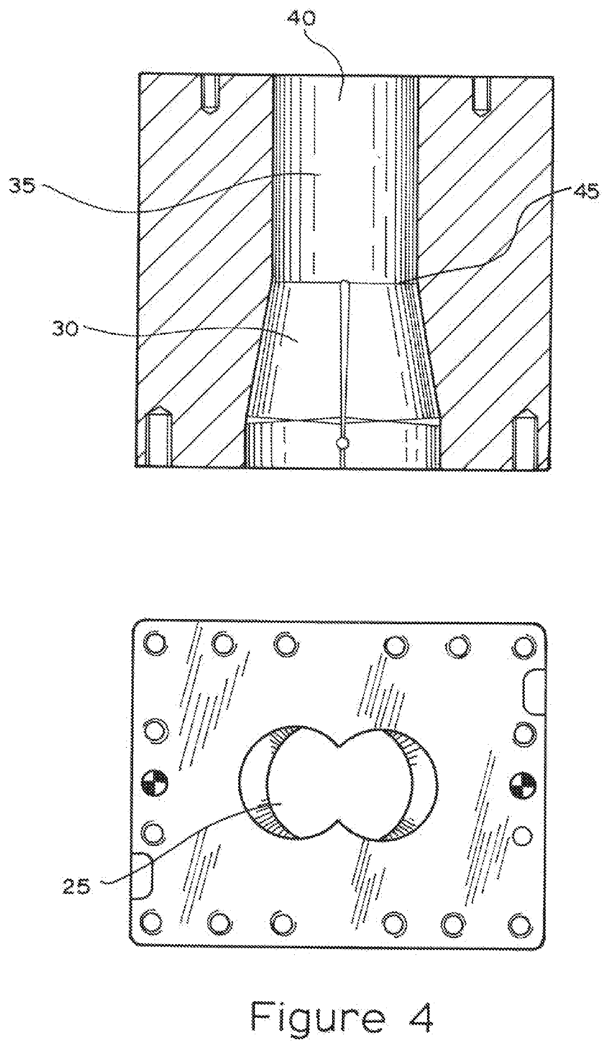 Transition Device for Textured Protein Foodstuff