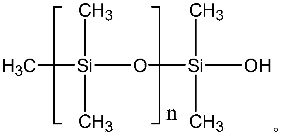 Hydroxymethyl silicone rubber leveling plasticizer as well as production process thereof