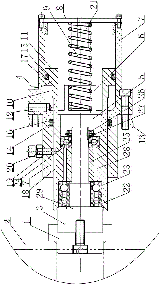 Cylinder ejecting shaft device