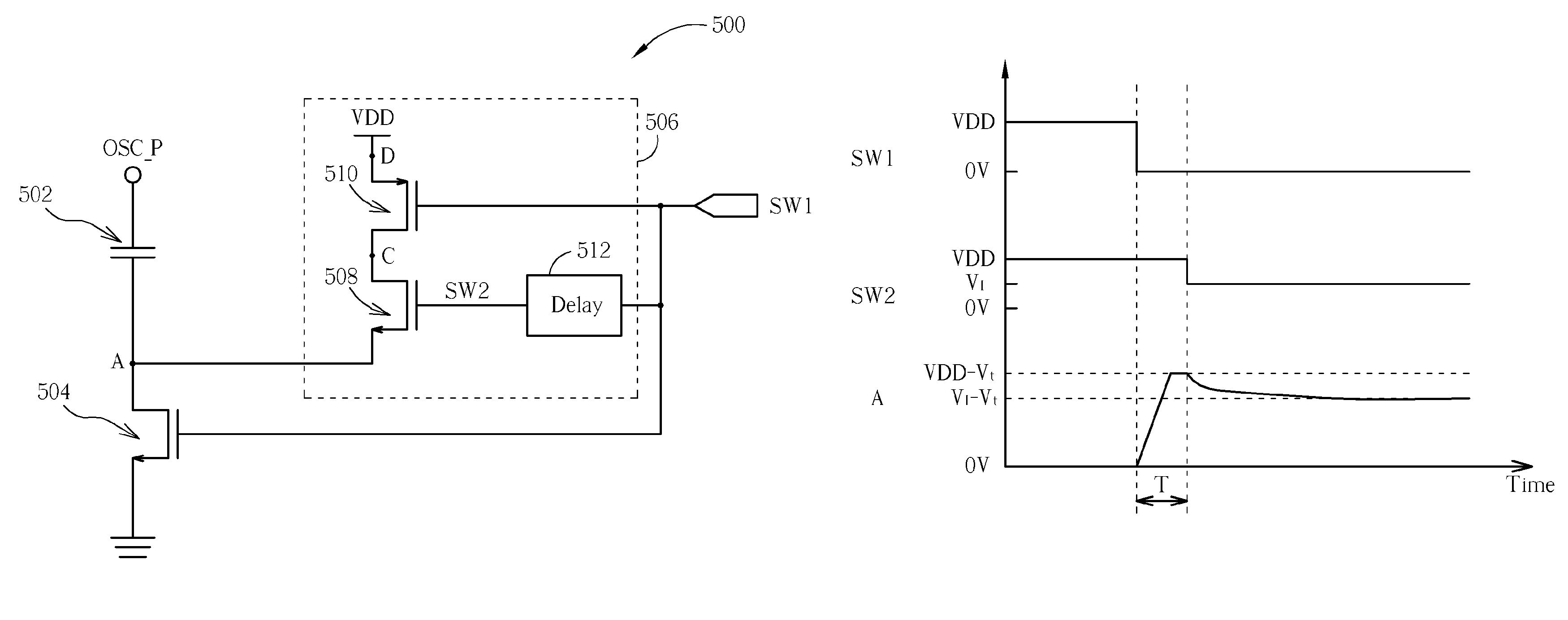 Switched capacitor circuit capable of minimizing clock feedthrough effect and having low phase noise and method thereof