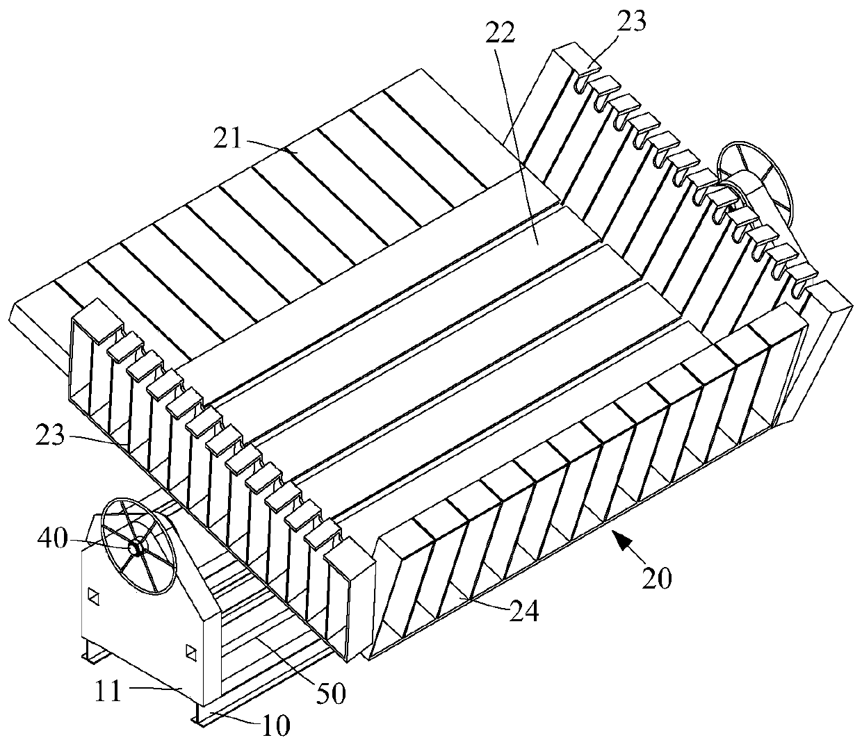Prefabricated part mould convenient to remove and hoist and construction method thereof