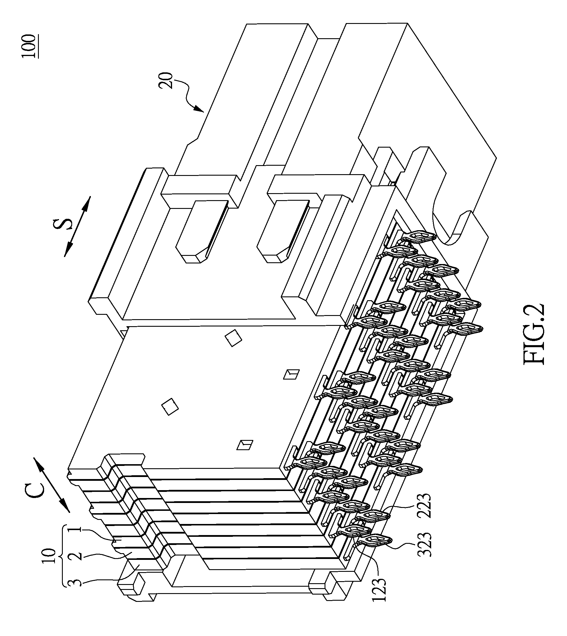 Communication connector and transmission module thereof