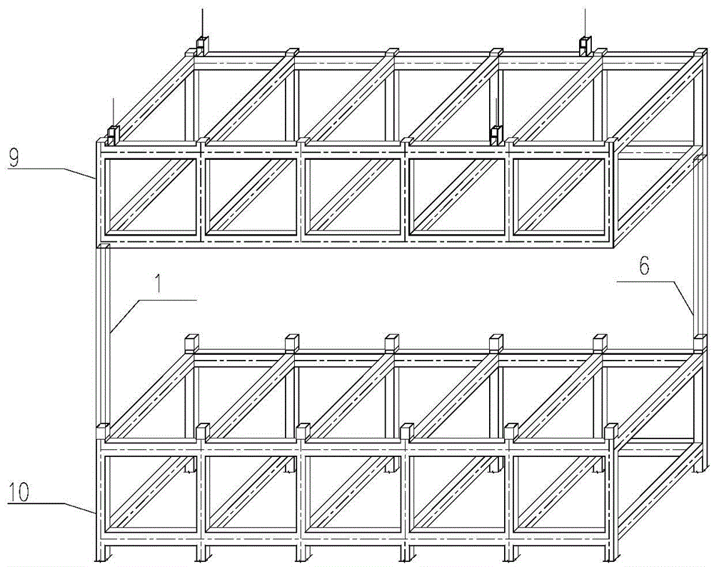 A sun room short column structure and its cutting method