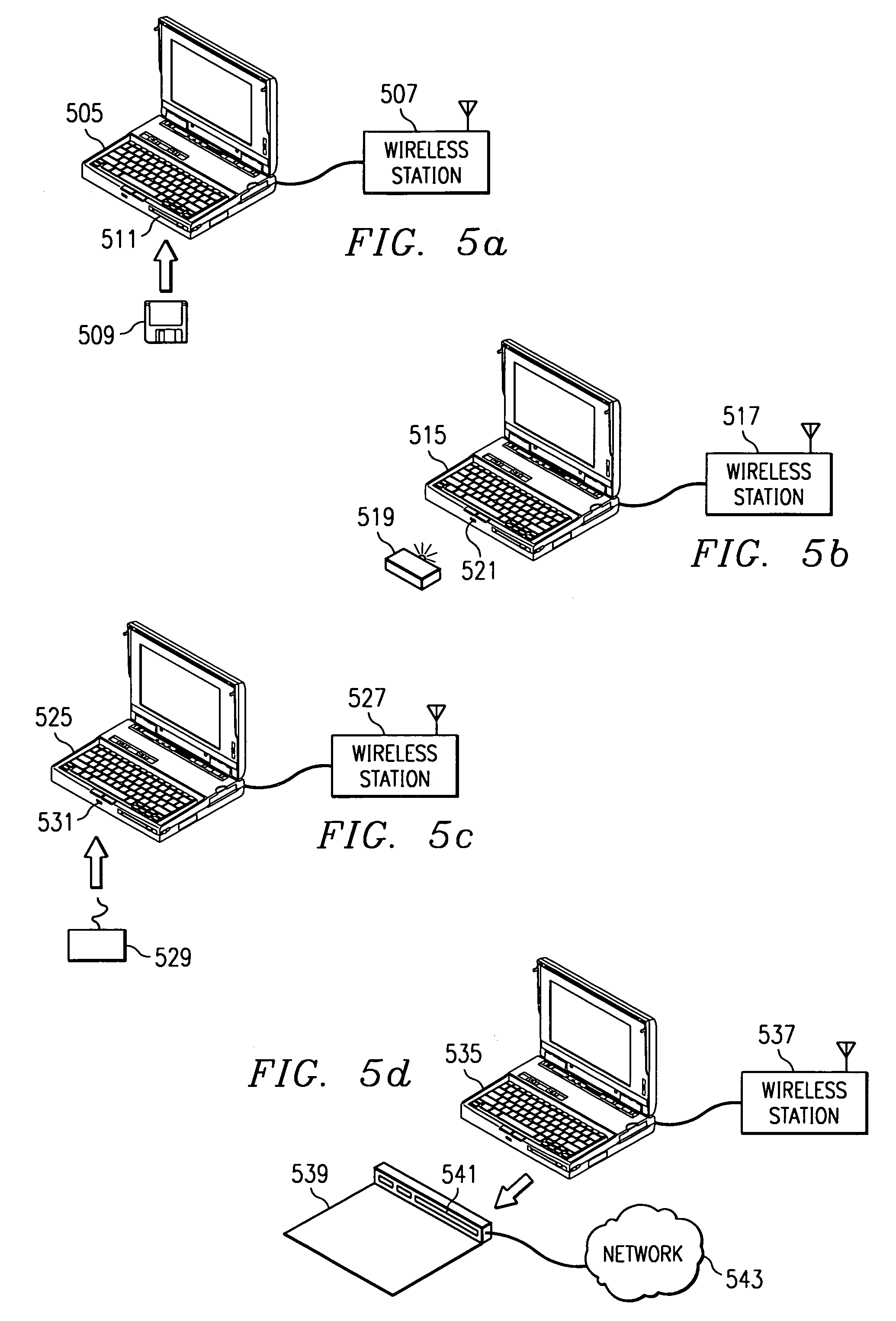 Method for physically updating configuration information for devices in a wireless network