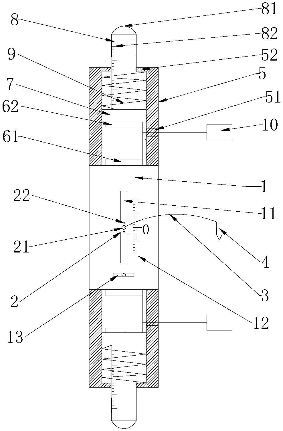 Steel tube marking instrument and using method thereof