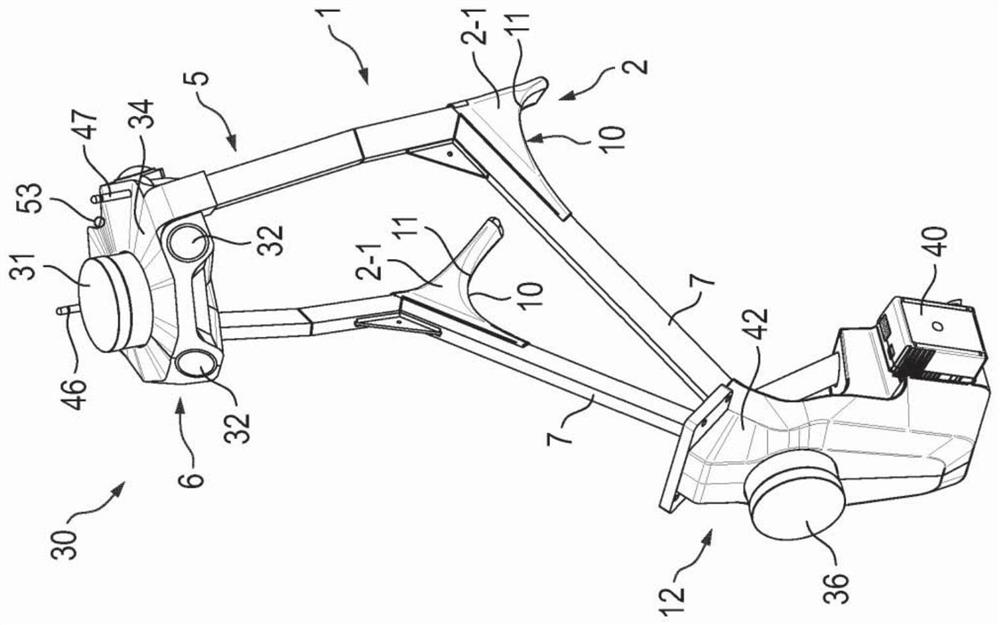 Support for at least one scanning device and spatial detection device having at least one scanning device