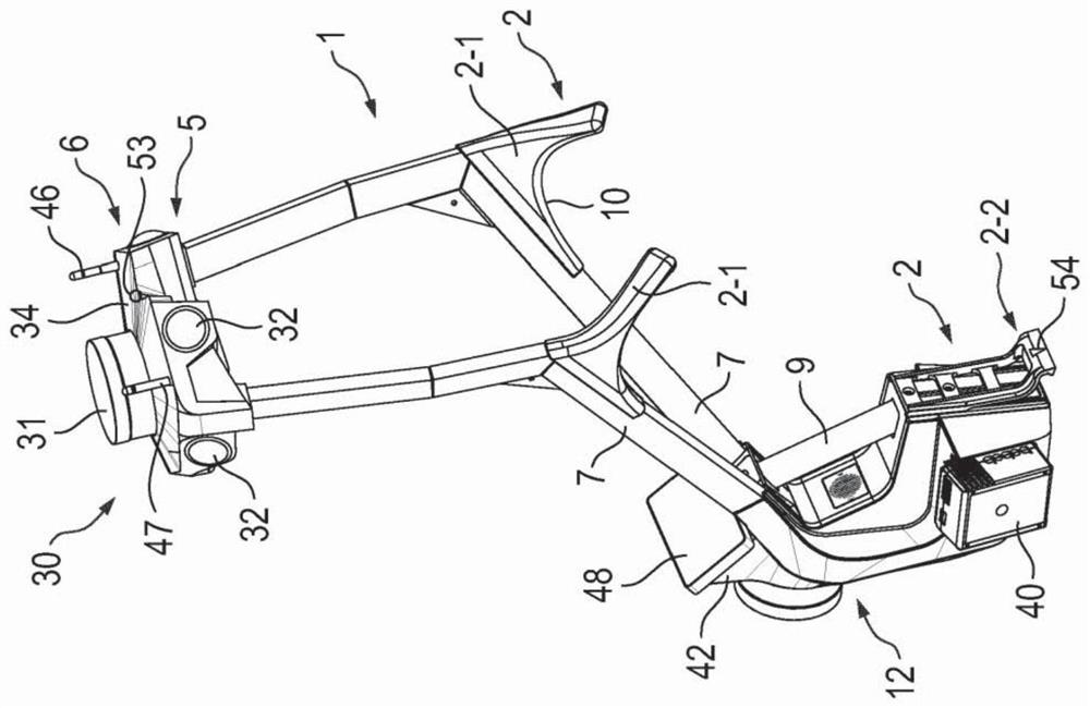 Support for at least one scanning device and spatial detection device having at least one scanning device