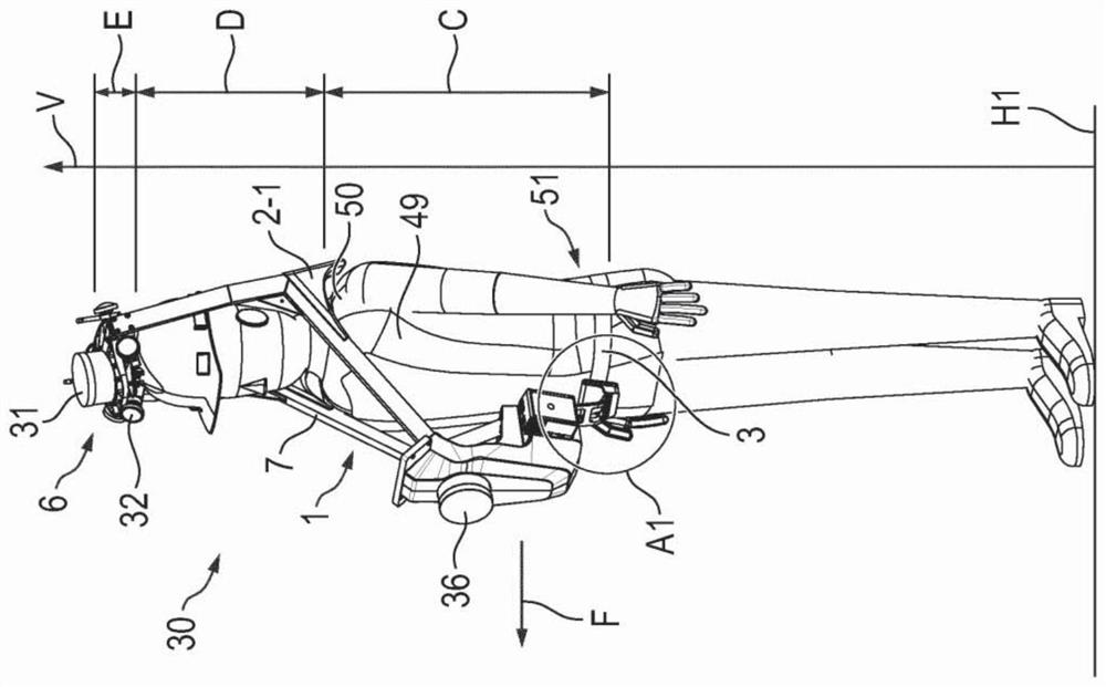 Support for at least one scanning device and spatial detection device having at least one scanning device