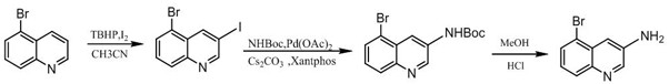 Synthesis method of 3-amino-5-bromoquinoline