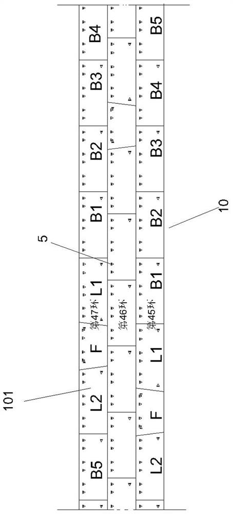 Underwater large-diameter shield continuous tunneling construction tool with deformed tail shield and construction method