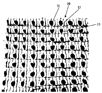 Weaving method of hole interconnected double-layer warp knitted fabric