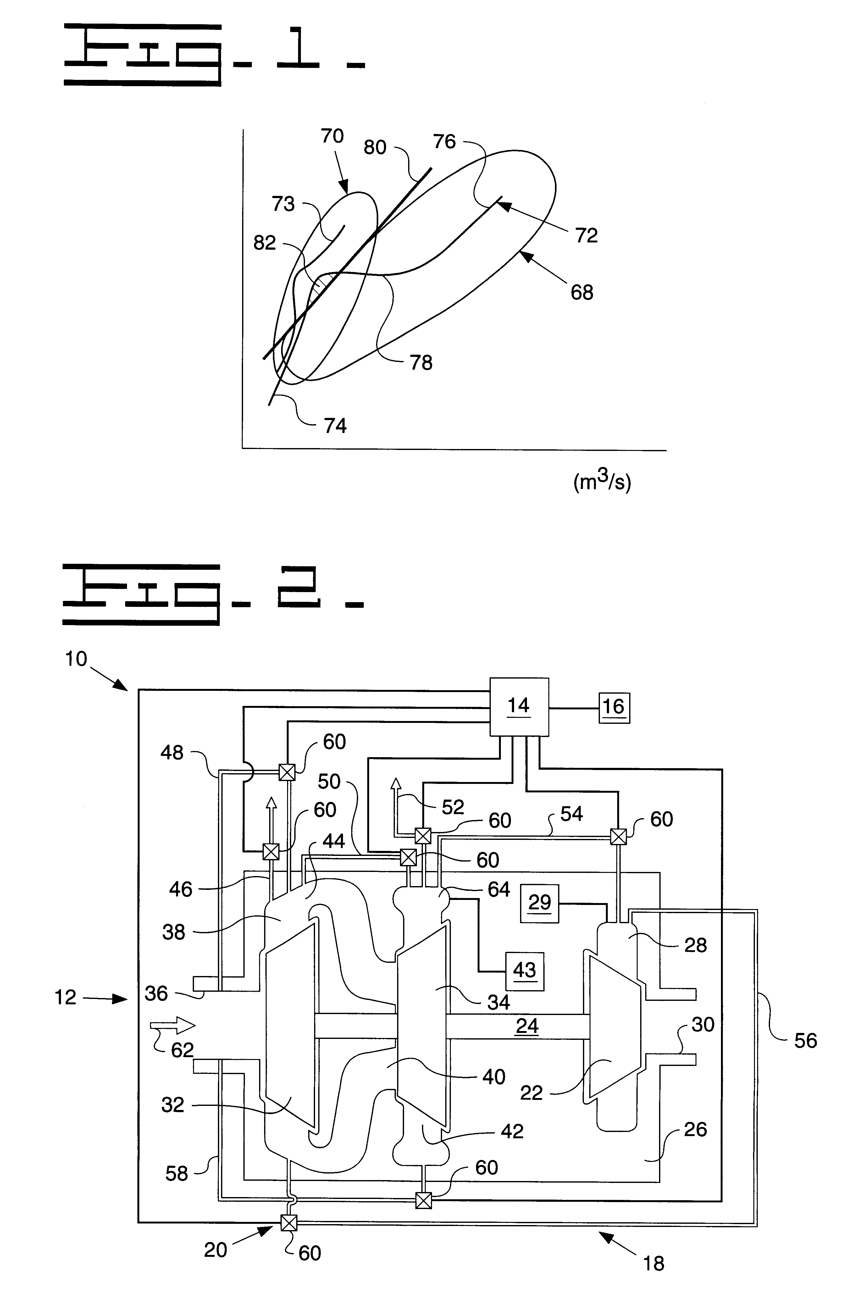 Turbocharger system to inhibit surge in a multi-stage compressor