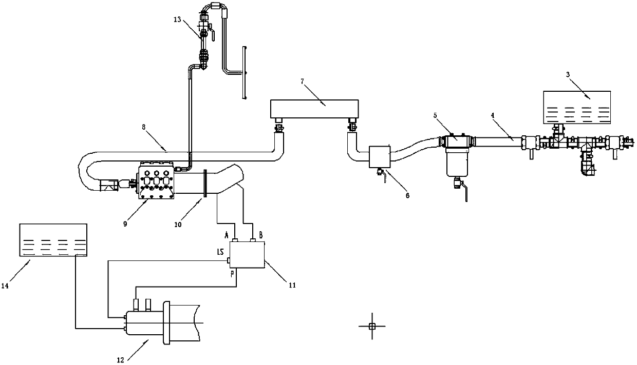 Novel high-pressure water spraying hydraulic driving system