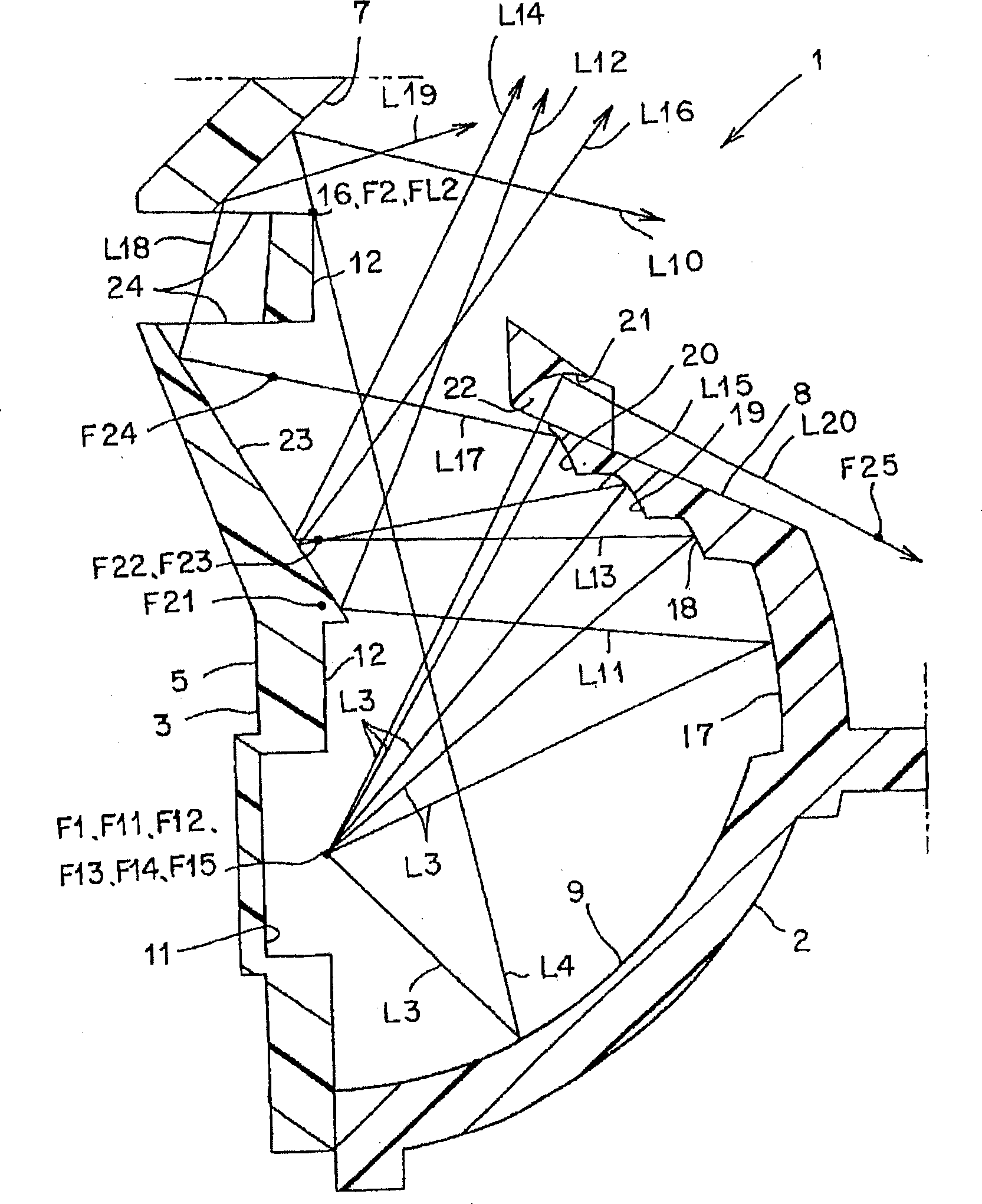 Lamp fitting for vehicle