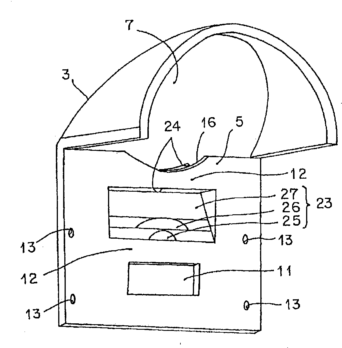 Lamp fitting for vehicle