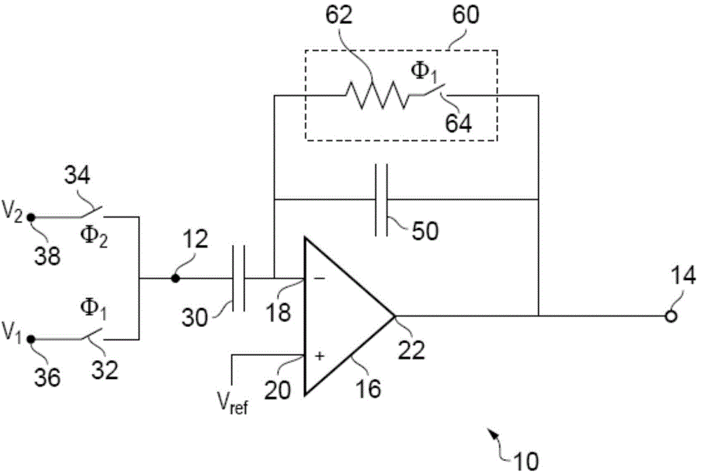 Amplifier, a residue amplifier, and an ADC including a residue amplifier