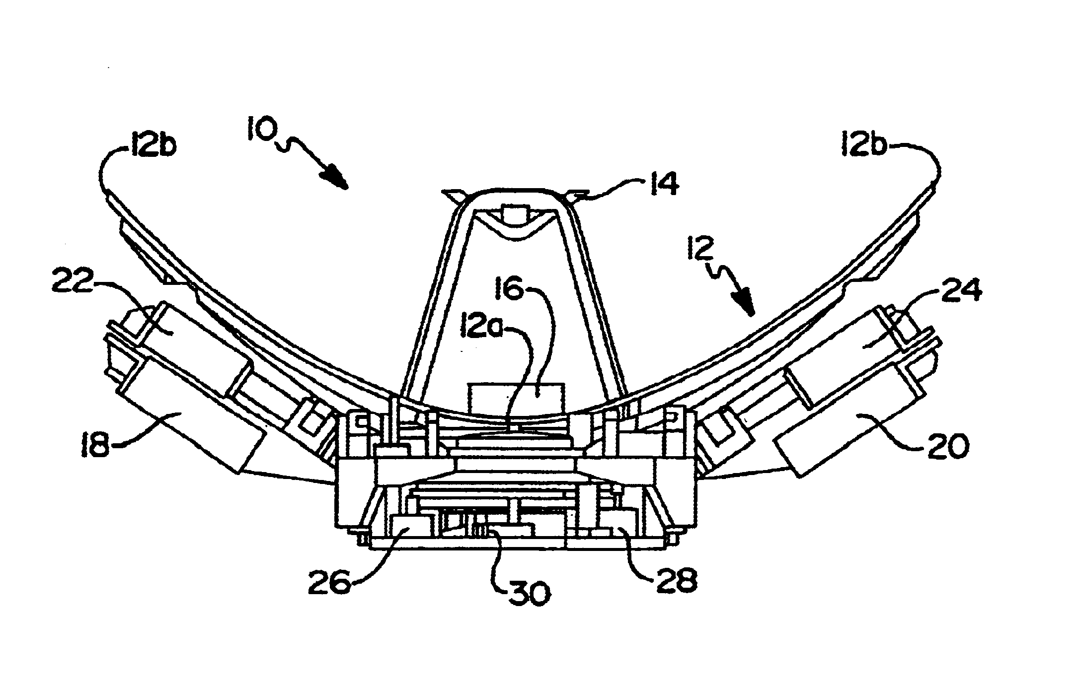 Method and apparatus for mounting a rotating reflector antenna to minimize swept arc
