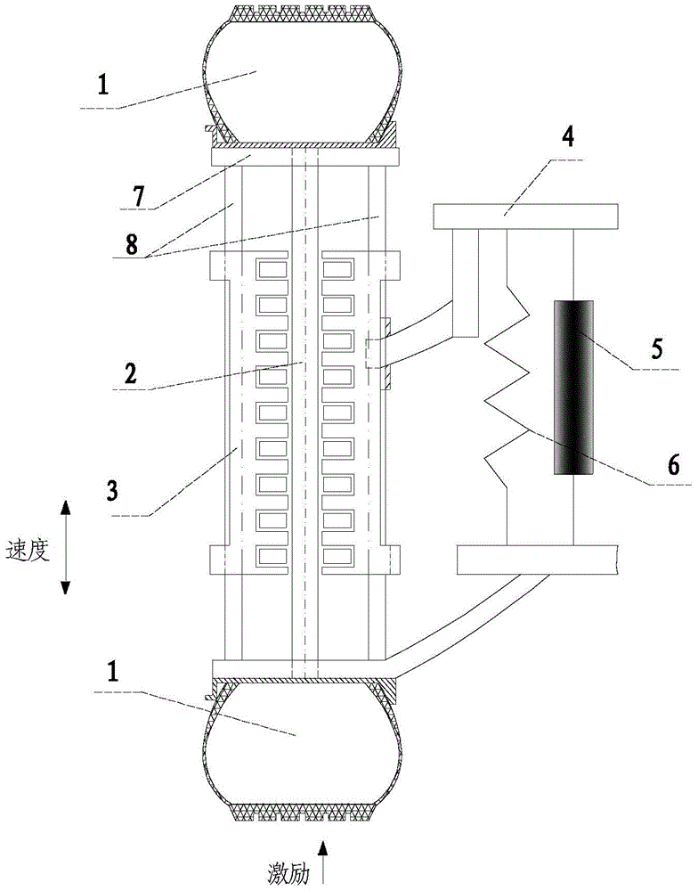 A kind of linear motor shock absorber for automobile in-wheel active suspension