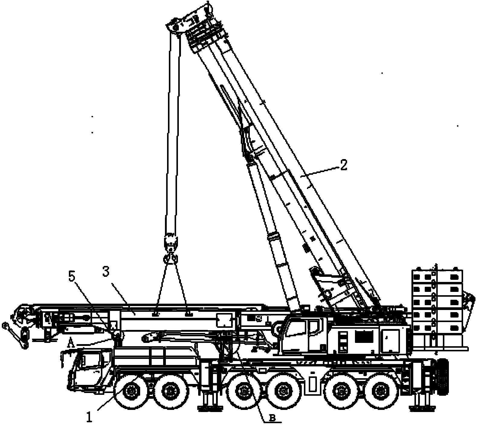 Crane with self-dismounting over-lifting device and dismounting method of over-lifting device