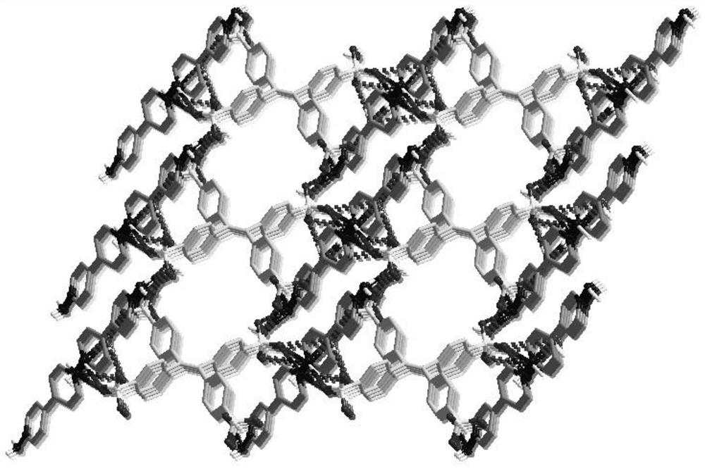 An ionic hydrogen bond organic framework material and its preparation method and application