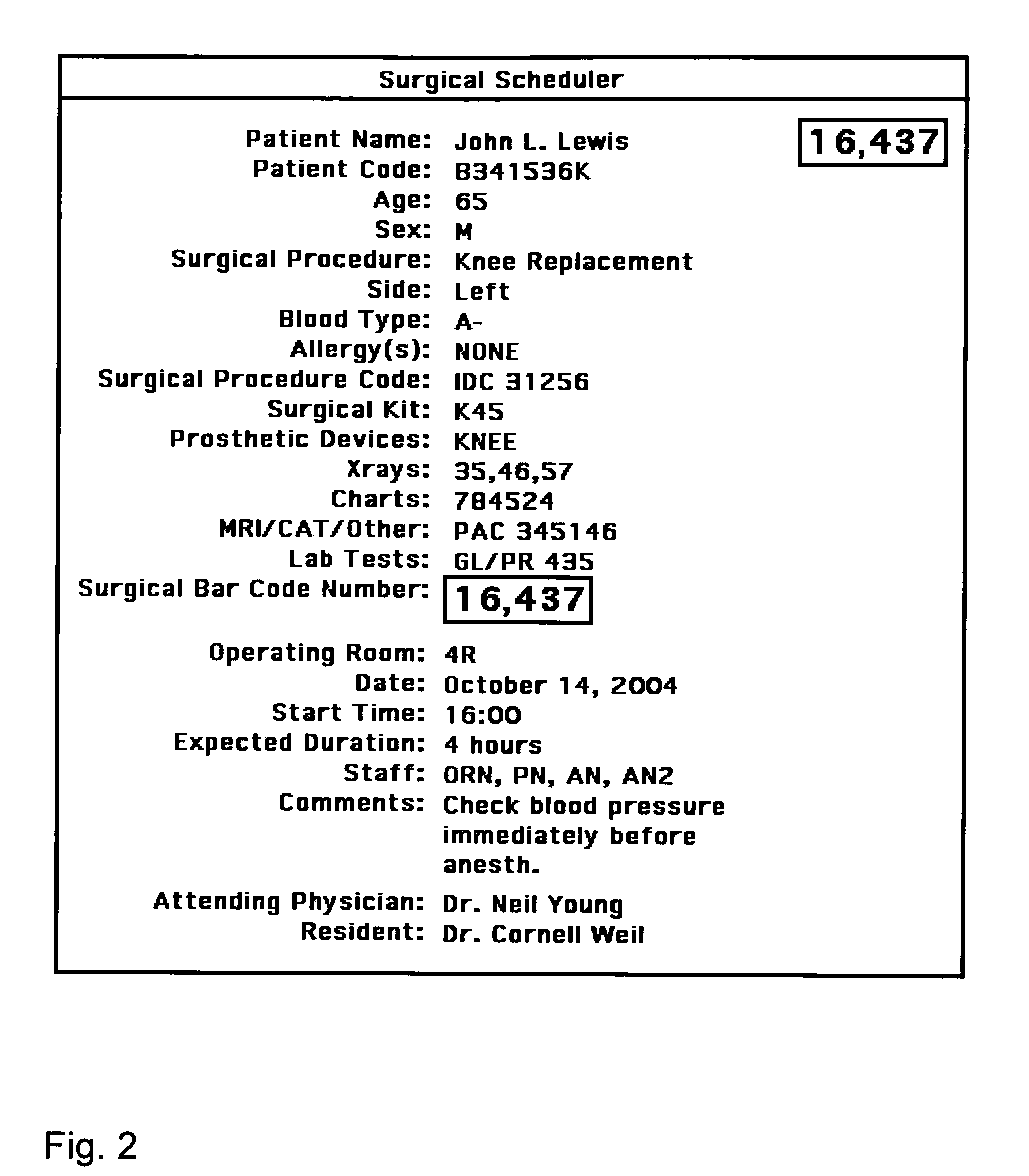 System and method of utilizing a machine readable medical marking for managing surgical procedures
