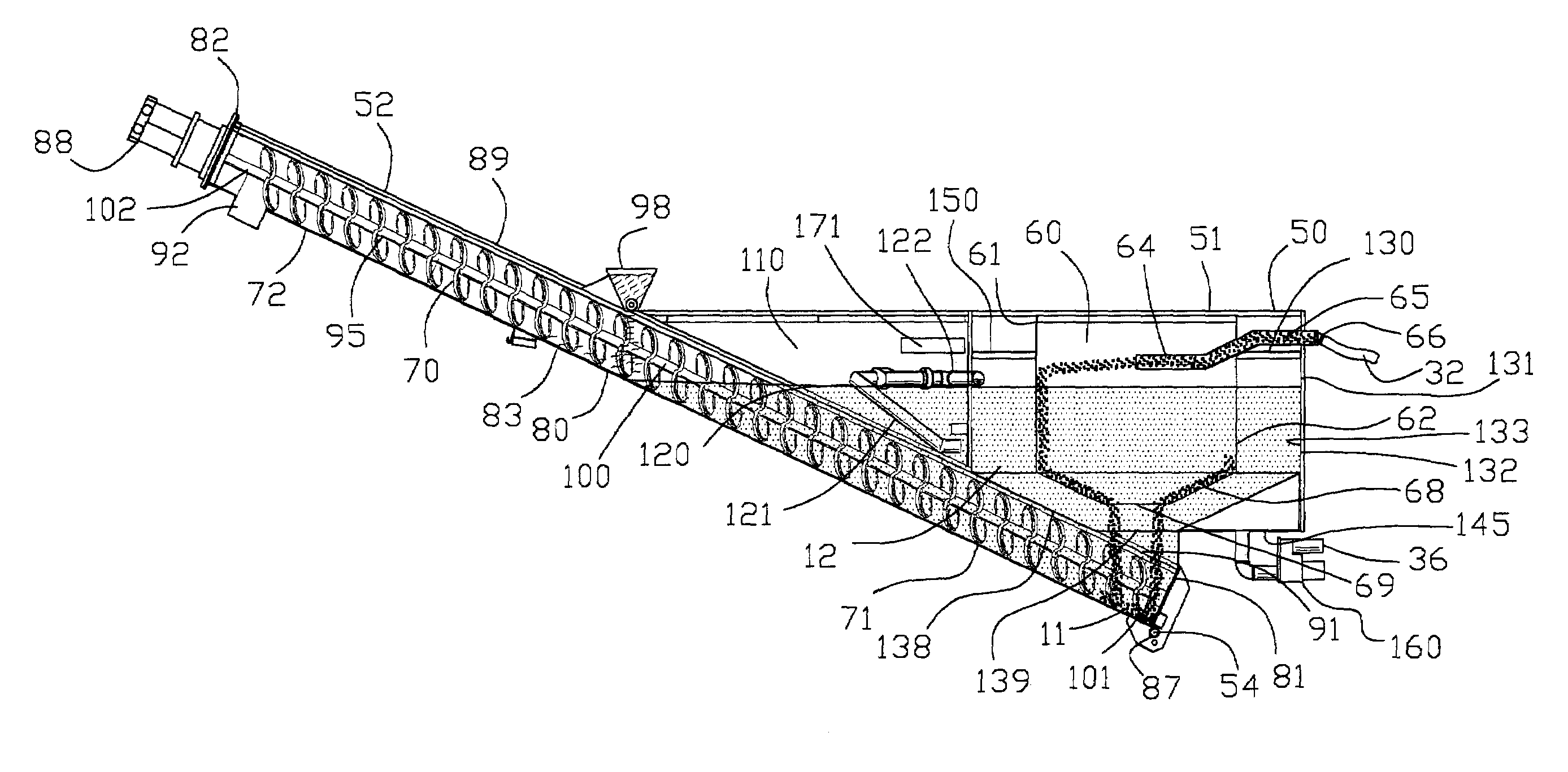 Apparatus for separating solids from a liquid