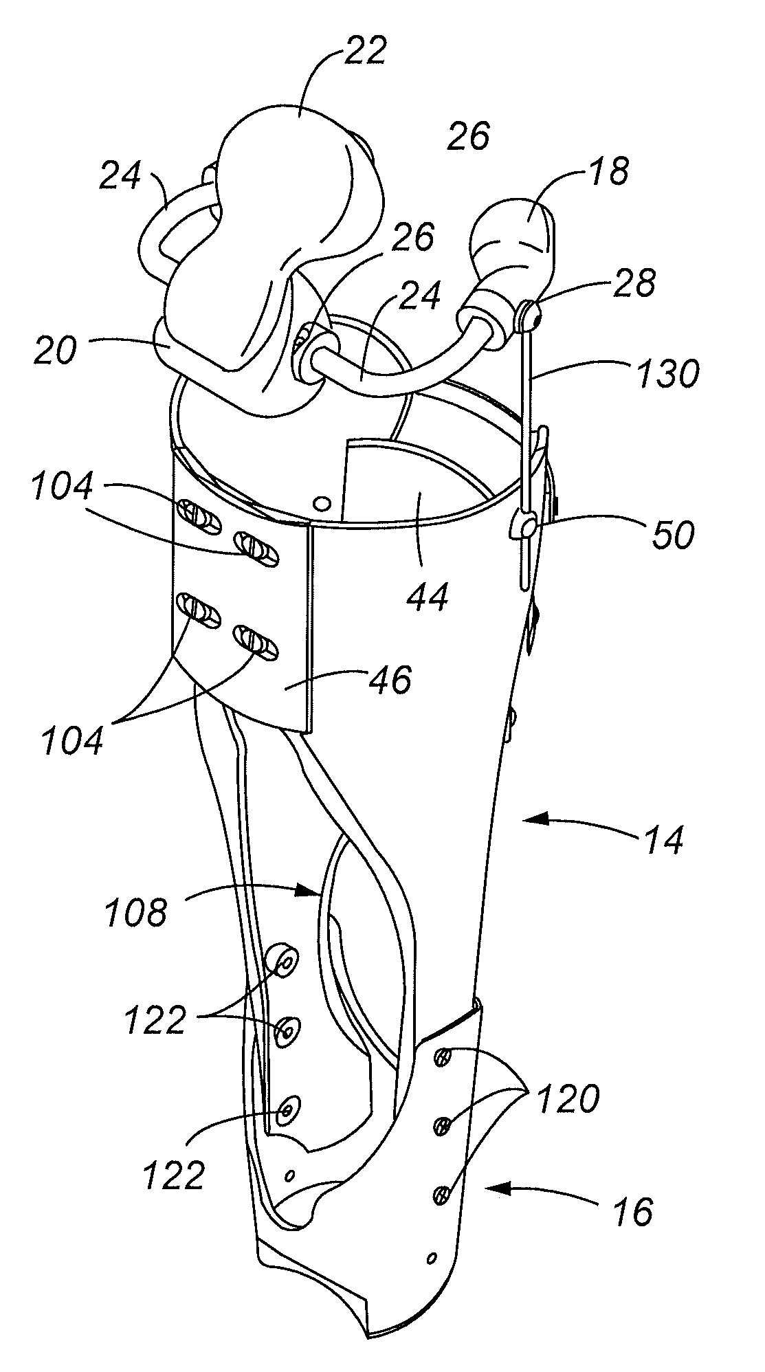 Anatomically-configured adjustable upper extremity prosthetic device