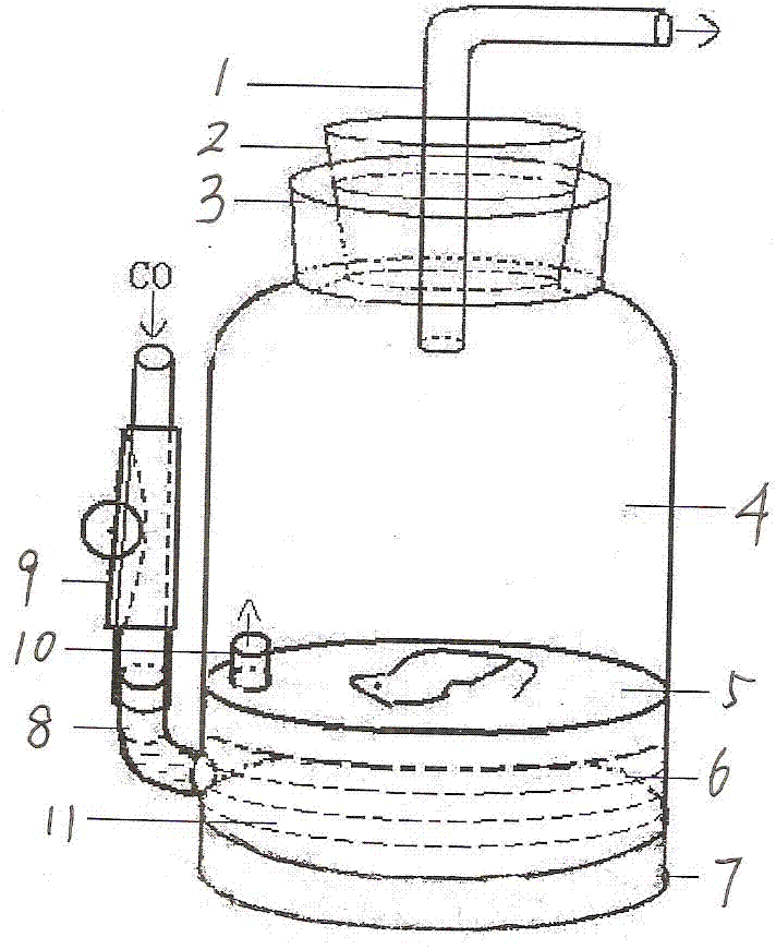 Up-and-down type filtered CO poisoning device