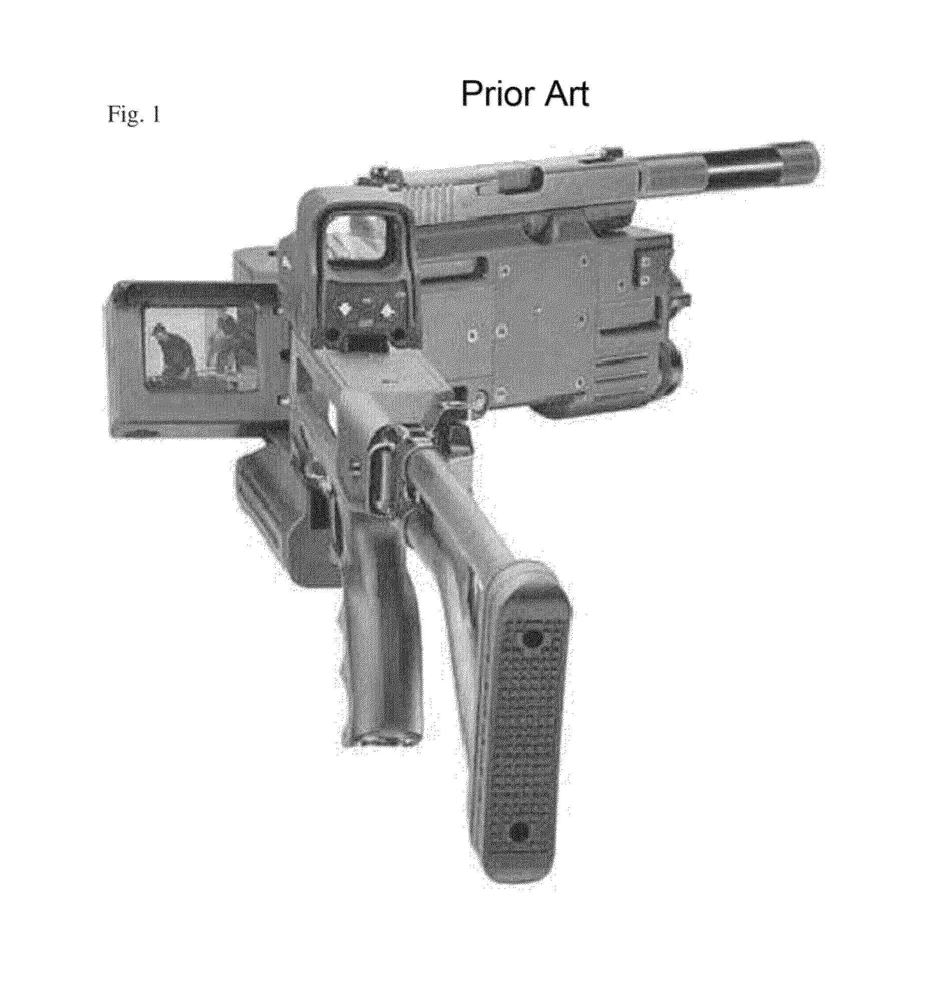 Bendable firearm having off-axis shoulder rest and sight