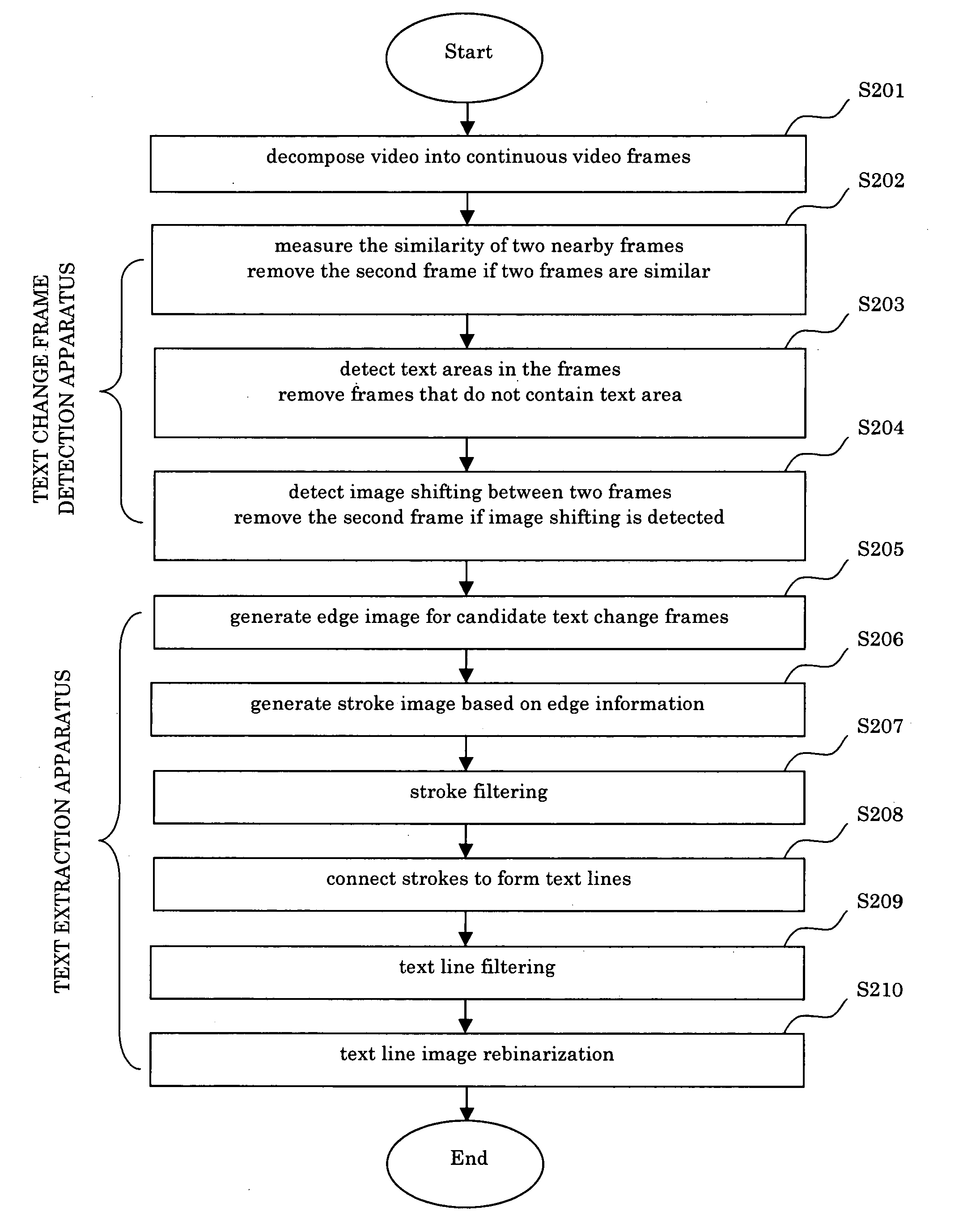 Video text processing apparatus