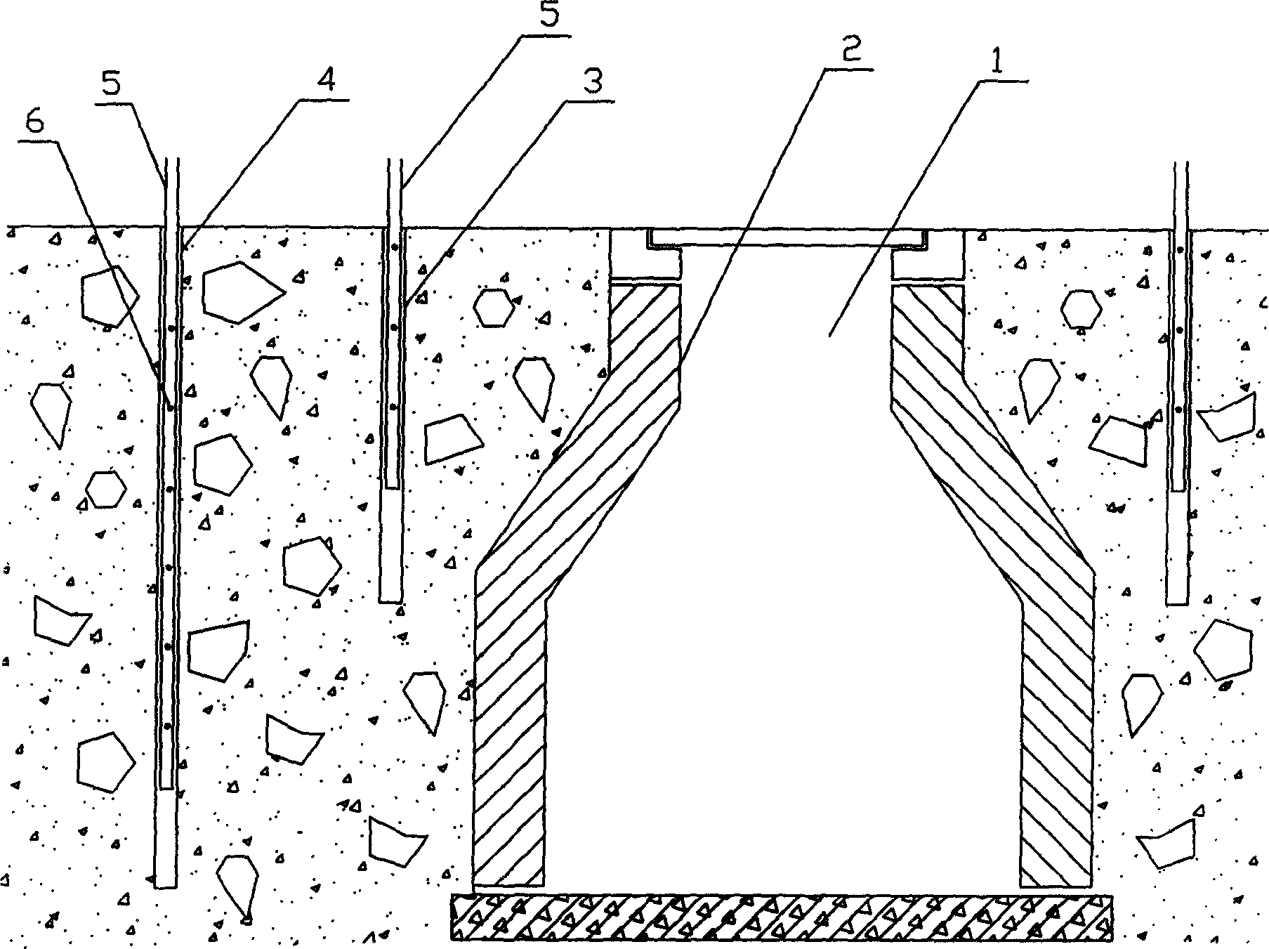 Method for treating collapsed road surface around inspection-pit for underground lines