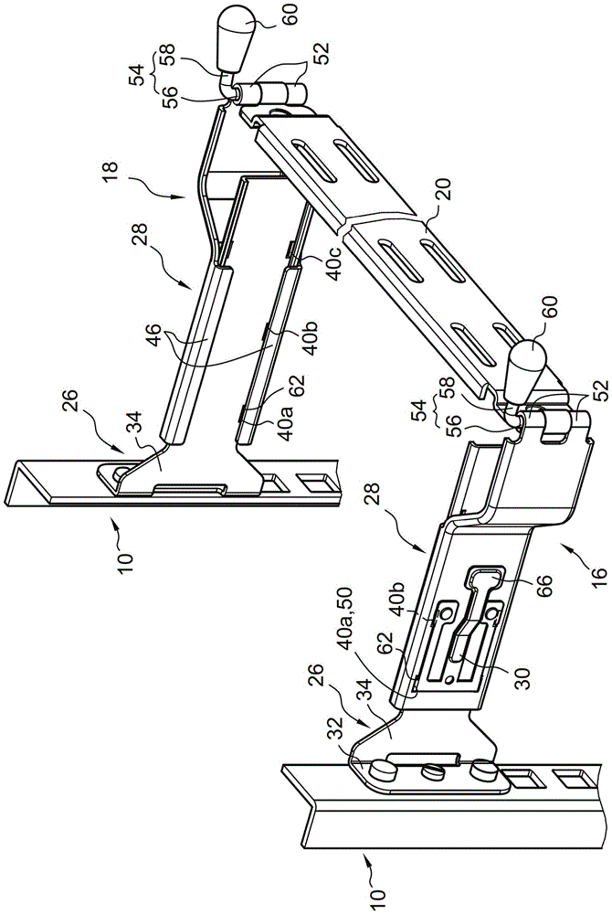 Adjustment device for cable management stand