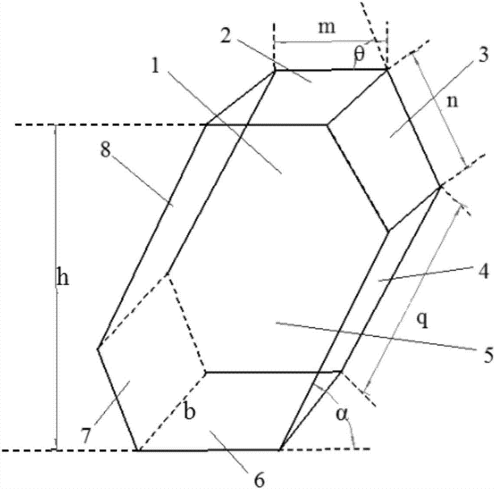 Inclined-type polyhedral-structure thermoelectric arm