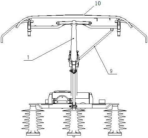 Pantograph head balance device