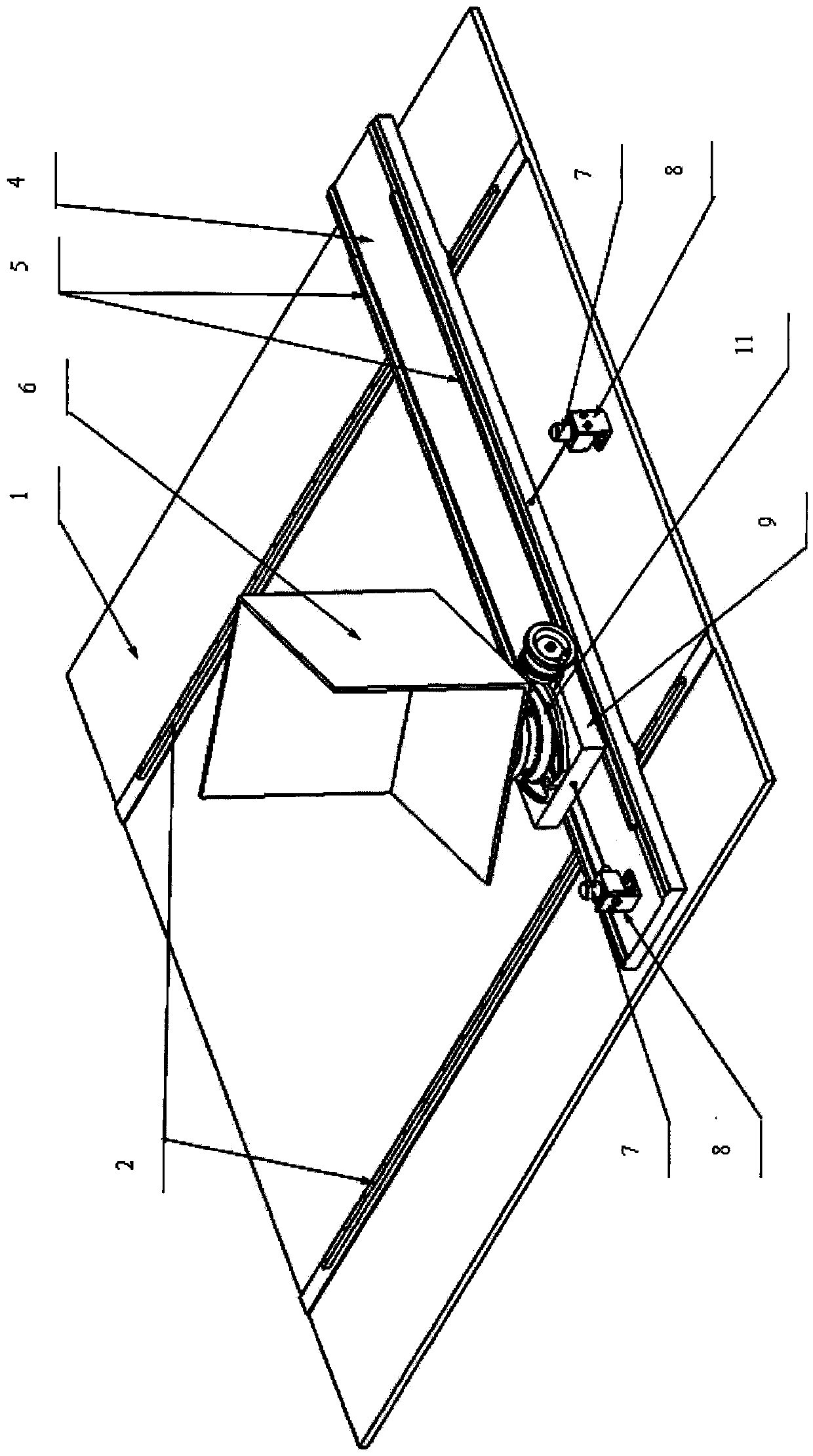 Automobile wheel positioner TDOF (three degrees of freedom) calibrating system with extended wide-area visual field space