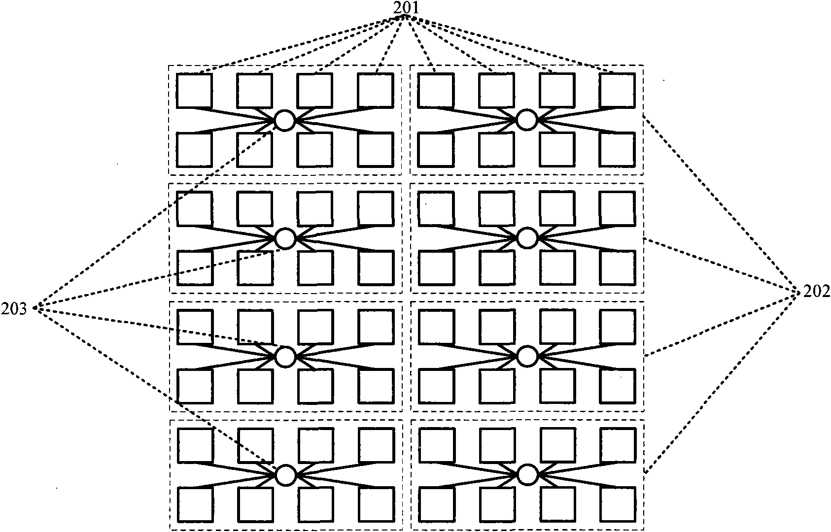 Region-based photoelectric double-layer network-on-a-chip and routing method