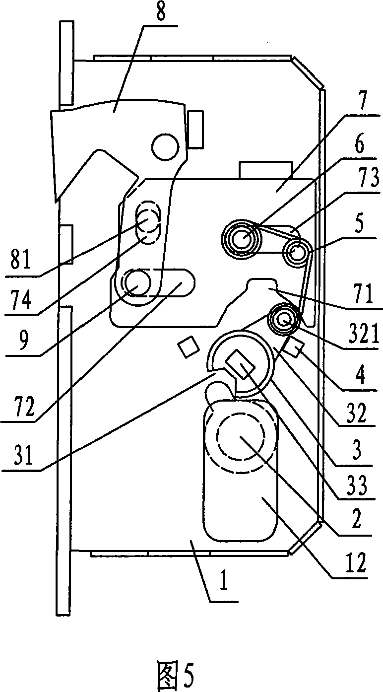 Driving mechanism for mobile door lock