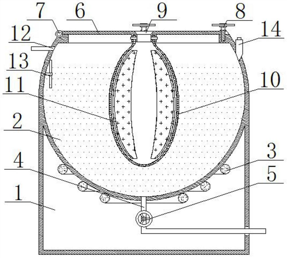 A crushing device for solid waste treatment of domestic waste