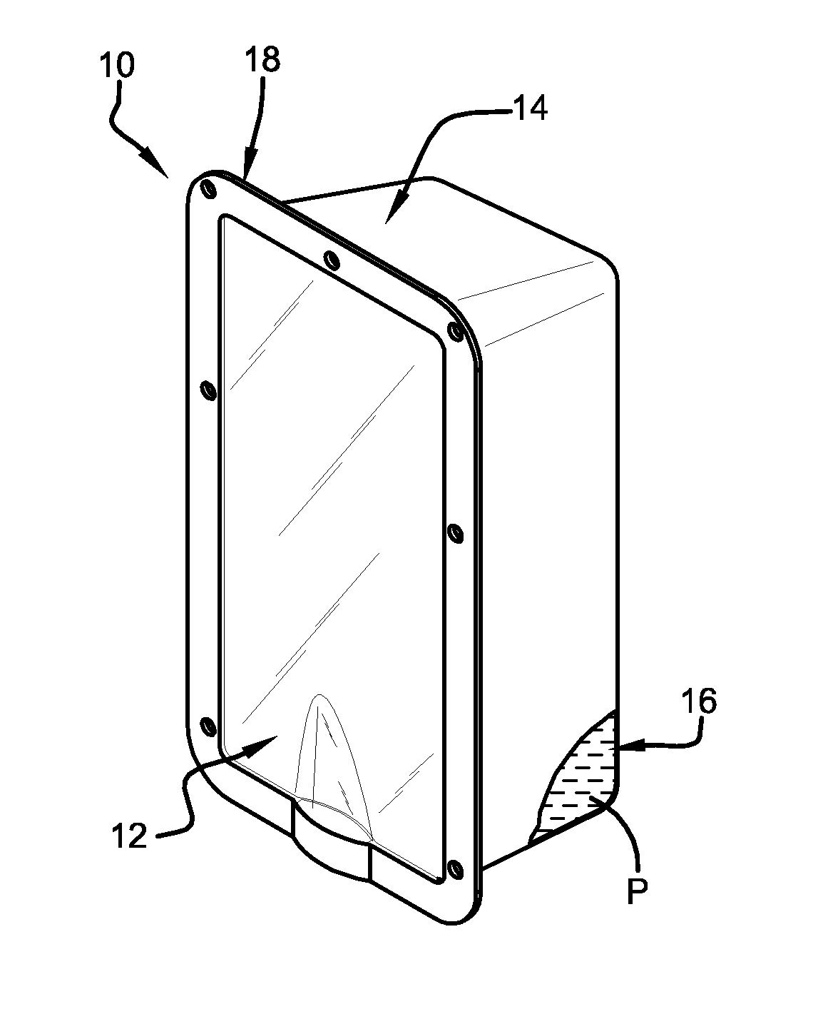 Collapsible container and dispenser employing a collapsible container