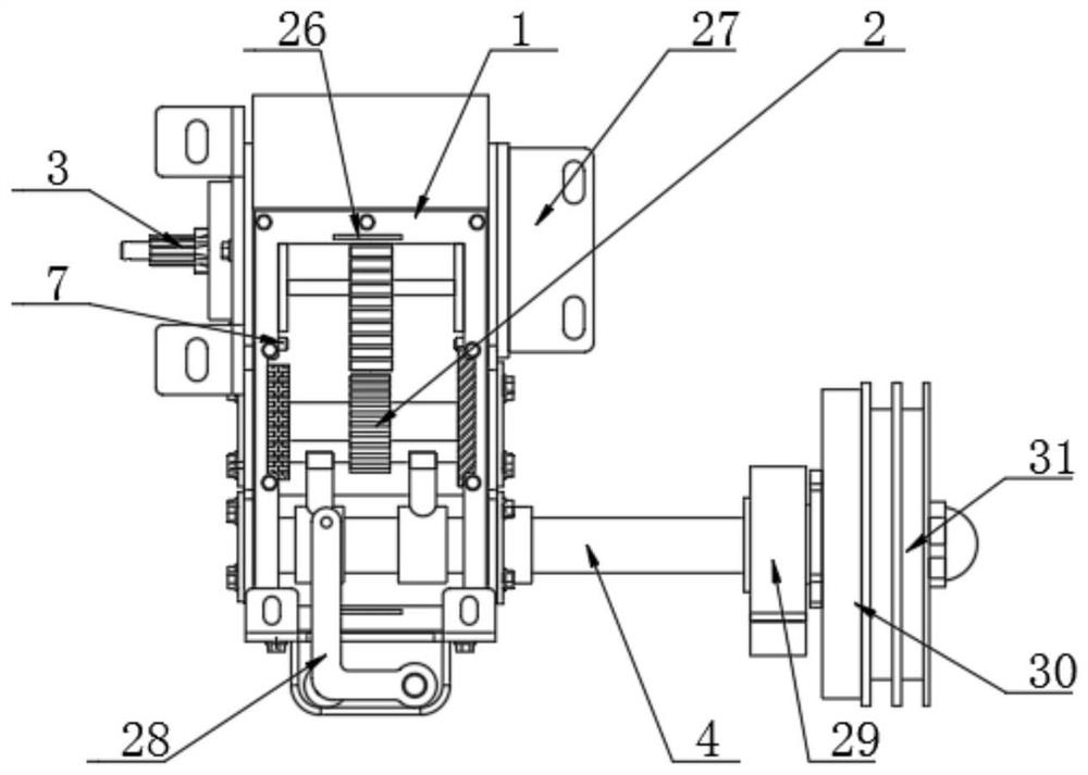 Miniature diesel four-wheel-drive loader gearbox