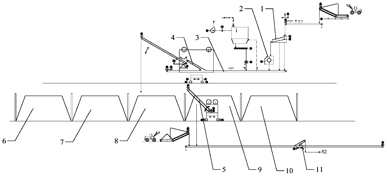 Production process of dry-press molding ceramic green brick body