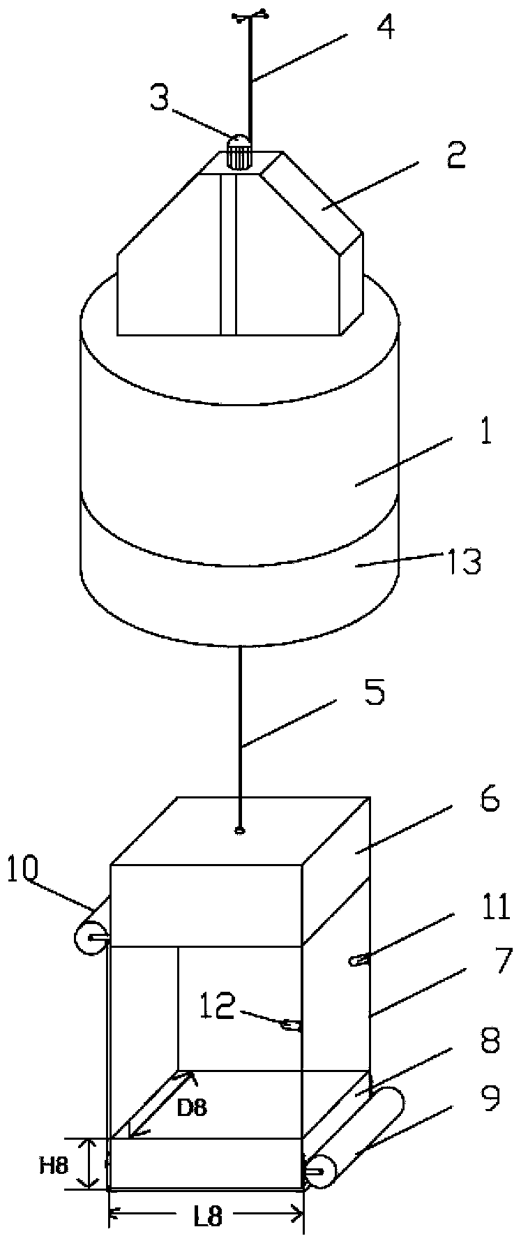 Alga anabiosis and vertical migration monitoring device and monitoring method for early warning of algal bloom