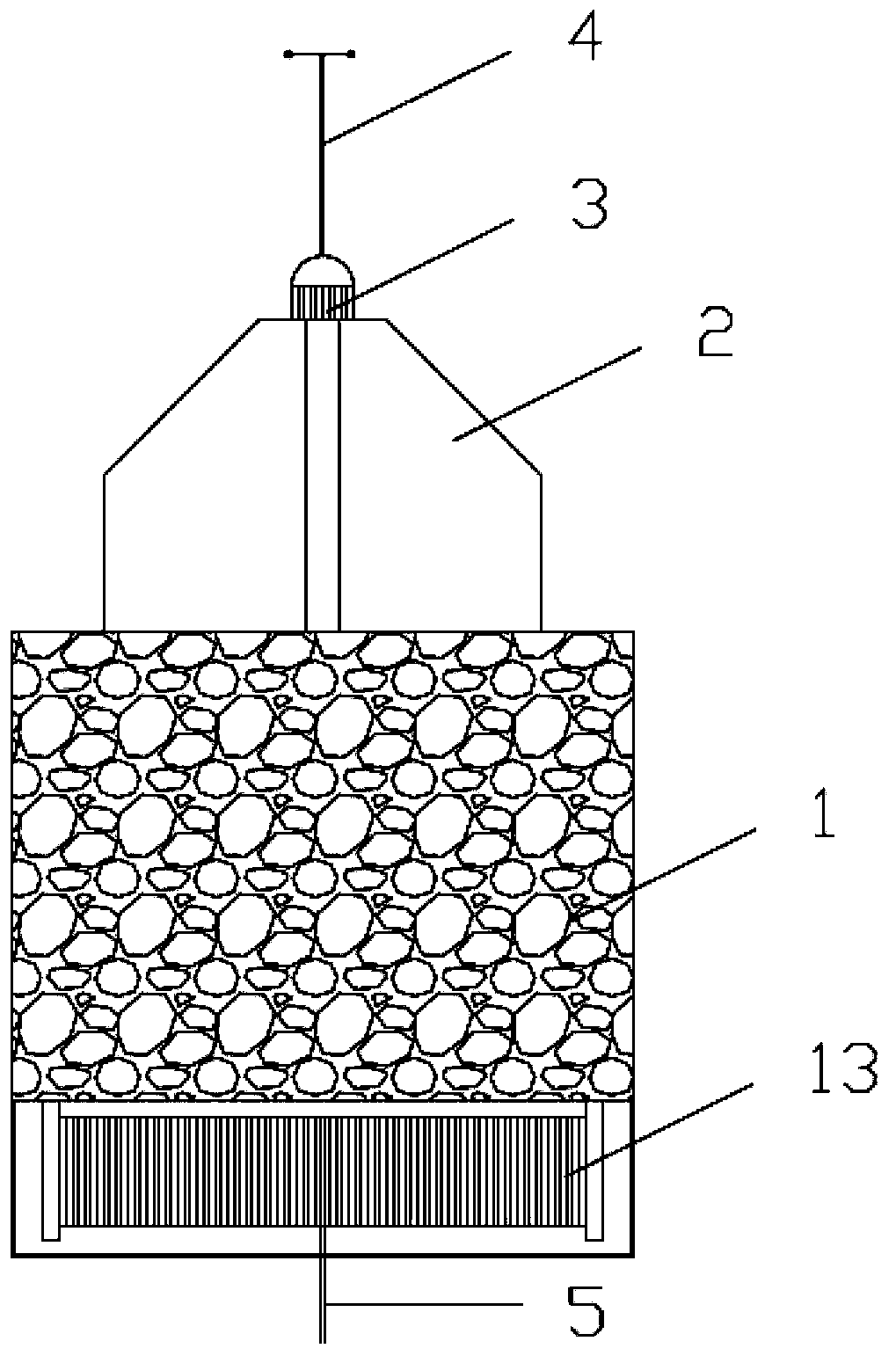 Alga anabiosis and vertical migration monitoring device and monitoring method for early warning of algal bloom