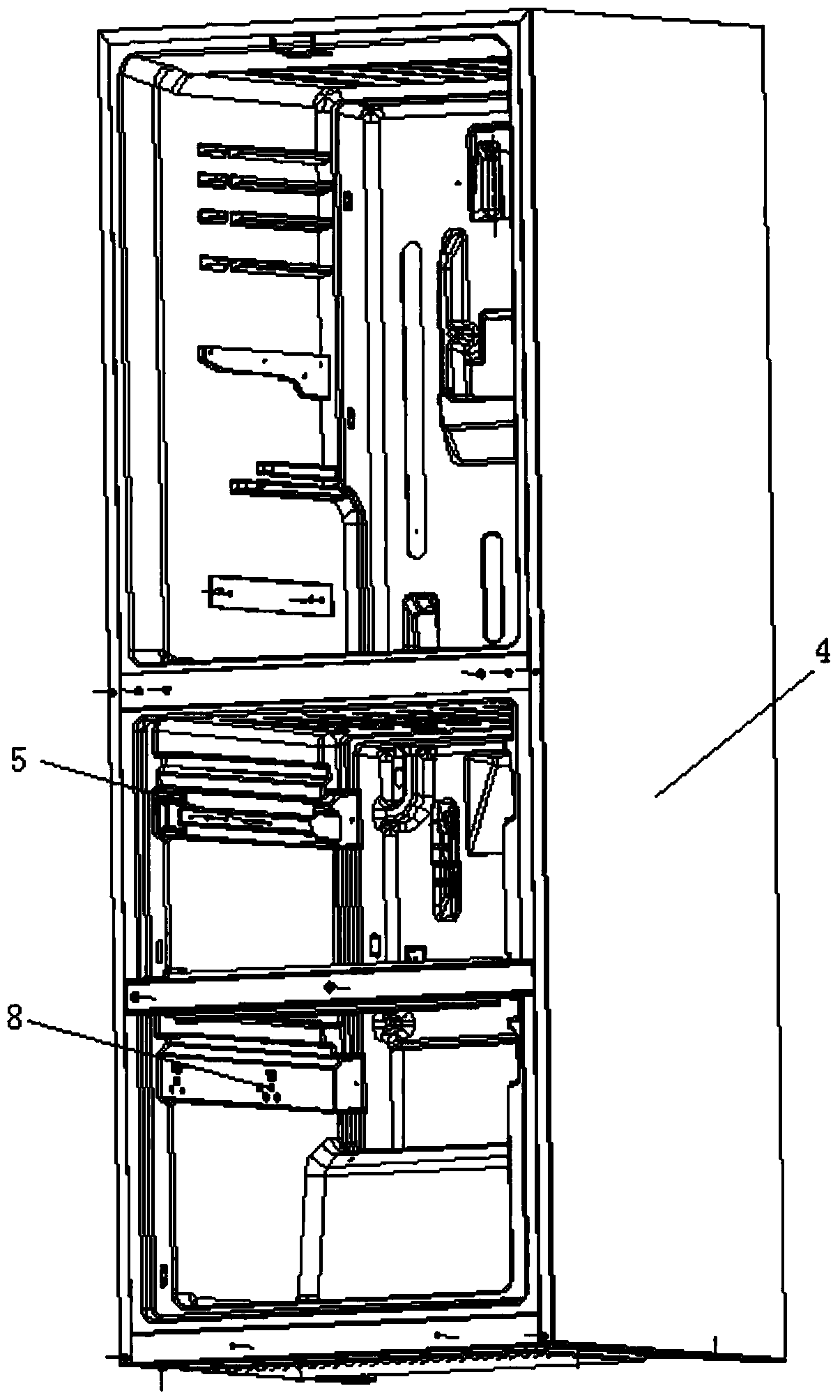 A refrigerator equipped with a buffer structure drawer door